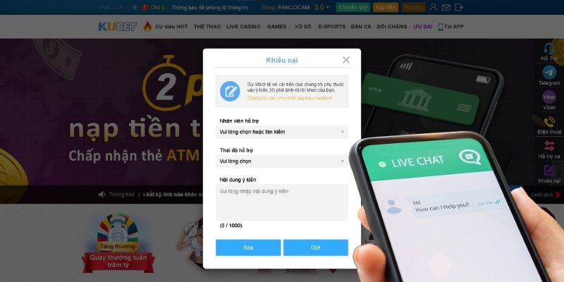 Những tình huống mà nhân viên sẽ hỗ trợ bet thủ