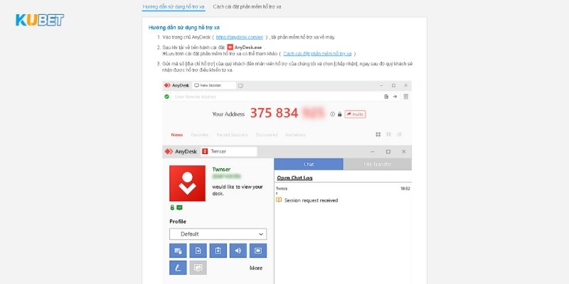 Tính năng hỗ trợ từ xa siêu tiện lợi tại Kubet88