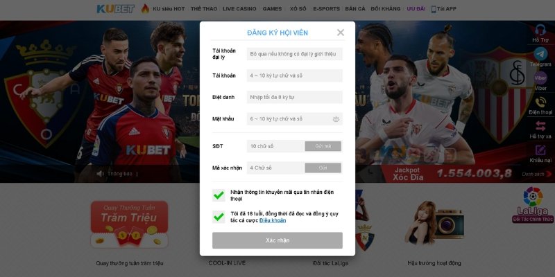 Tổng hợp 5 bước đăng ký thành viên Kubet88 