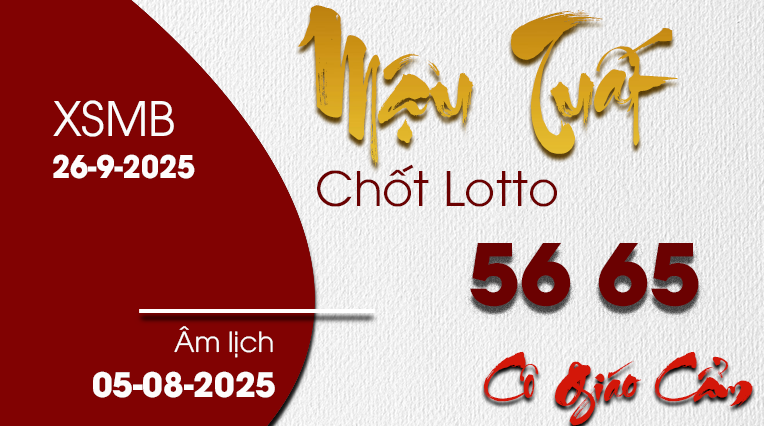 Dự đoán xổ số miền bắc ngày 26-09-2025